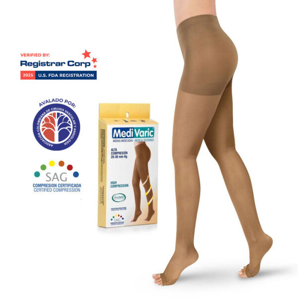 MEDIA UNISEX CADERA 20-30mmHg DEDOS LIBRES